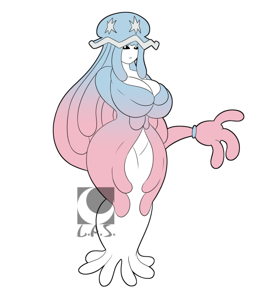 big_breasts breasts female fusion game_freak hatterene lunarartstudios_(artist) nihilego nintendo pokemon pokemon_(species) tagme