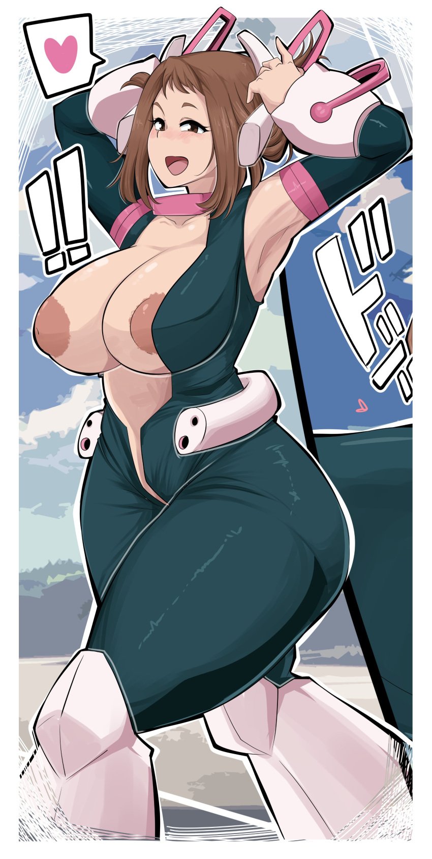 1girls ass big_ass big_boobs big_breasts big_butt big_nipples boobs brown_eyes brown_hair bubble_ass bubble_butt butt comicomryu curvaceous curvy curvy_body curvy_female curvy_figure fanart female female_only happy happy_female hero_outfit_(mha) high_resolution huge_ass huge_breasts huge_butt inverted_nipples looking_at_viewer my_hero_academia nipples nipples_visible_through_clothing ochako_uraraka ochako_uraraka_(hero_outfit) open_clothes open_mouth open_shirt ryumxr seductive seductive_eyes seductive_look seductive_mouth seductive_smile shounen_jump thick_thighs thighs uraraka_ochako uraraka_ochako_(hero_outfit) very_high_resolution voluptuous voluptuous_female woman