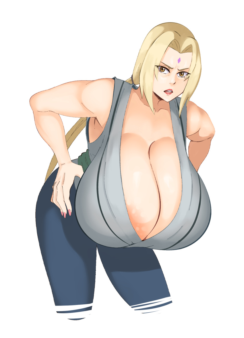 1girls 2020s 2022 ass blonde_hair blush breasts brown_eyes bursting_breasts clothing curvaceous curves curvy_body curvy_female curvy_figure curvy_hips female forehead_jewel forehead_mark hand_on_hip high_resolution highres huge_ass huge_breasts hyper kunoichi large_areolae large_breasts leaning_forward long_hair looking_at_viewer mature mature_female mature_woman milf mother nail_polish naruto naruto_(classic) naruto_(series) naruto_shippuden ninja plain plump shiny shiny_skin shounen_jump simple_background solo standing sunnysundown thick_thighs thighs tsunade voluptuous