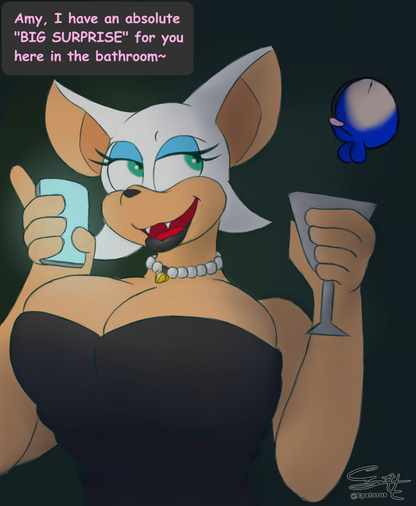 absurd_res anthro balls big_breasts blue_body blue_fur breasts chiropteran cyaturus_(artist) digital_media_(artwork) duo english_text erection eulipotyphlan female fur genitals hedgehog hi_res humiliation male male/female mammal nude penis penis_humiliation rouge_the_bat sega simple_background small_penis small_penis_humiliation sonic_(series) sonic_the_hedgehog sonic_the_hedgehog_(series) text unseen_male_face video_games