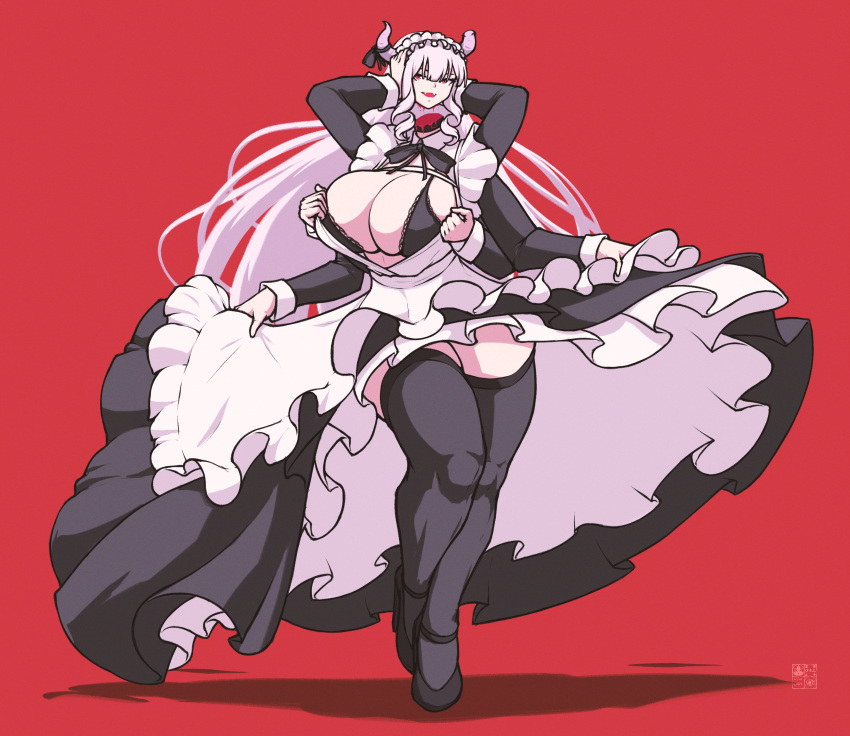 blood dullahan hyper_breasts maid roneesan viona_vyonnette