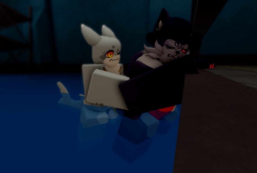 2boys 3d anal_penetration anal_sex anthro balls canine_genitalia canine_penis cock cum cum_leaking cum_leaking_out_of_penis fed_(kaiju_paradise) from_behind_position furry kaiju_paradise male male/male ravenuwu roblox roblox_game robloxian self_upload sex shark shork_(kaiju_paradise) tagme water