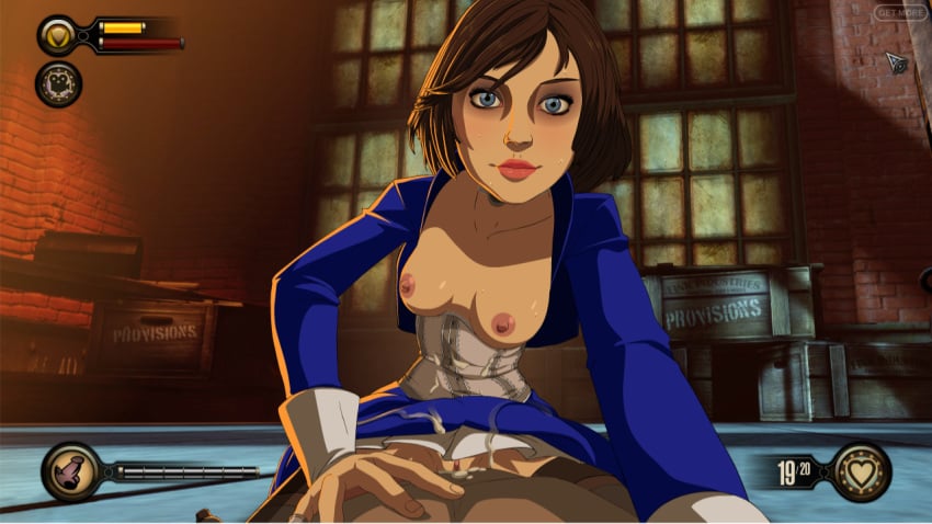 1boy 2014 after_sex after_vaginal areola areolae bioshock bioshock_infinite blue_eyes breasts breasts_out brown_hair choker clothing corset cowgirl_position cum_on_body cum_on_corset cum_on_dress cum_on_navel dark_nipples elizabeth_comstock erection female gameplay_mechanics hands_on_pecs health_bar high_resolution imminent_sex legwear lifted_skirt lips lipstick makeup male medium_breasts nipples no_bra on_top open_clothes penis pov pussy short_hair skirt_lift small_breasts solo_focus spread_legs stockings straddling straight straight_sex thighhighs thighs uncensored vagina zone