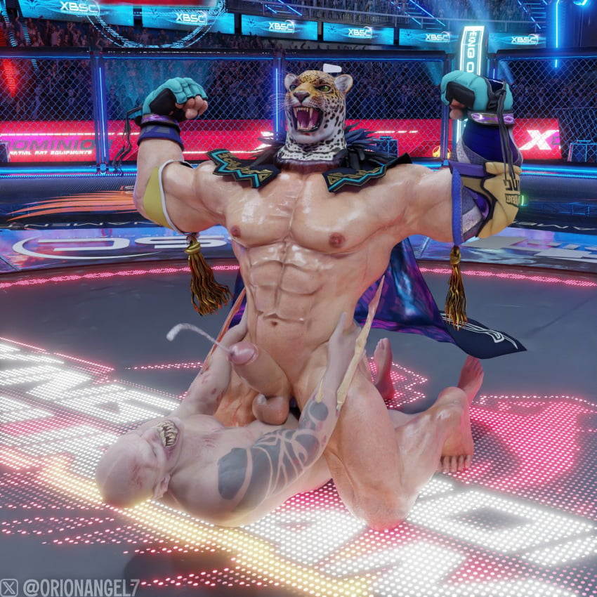 bandai_namco bara bara_tiddies bara_tits baraka bottom_on_top commission crossover crossover_sex cumming cumming_while_penetrated erect erect_penis erection flexing gay gay_anal gay_sex jaguar_mask king_(tekken) masculine masculine_bottom masculine_male mortal_kombat mortal_kombat_1_(2023) muscles muscular muscular_male netherrealm_studios orionangel7 outworlder tarkat tekken tekken_8 wrestler yaoi