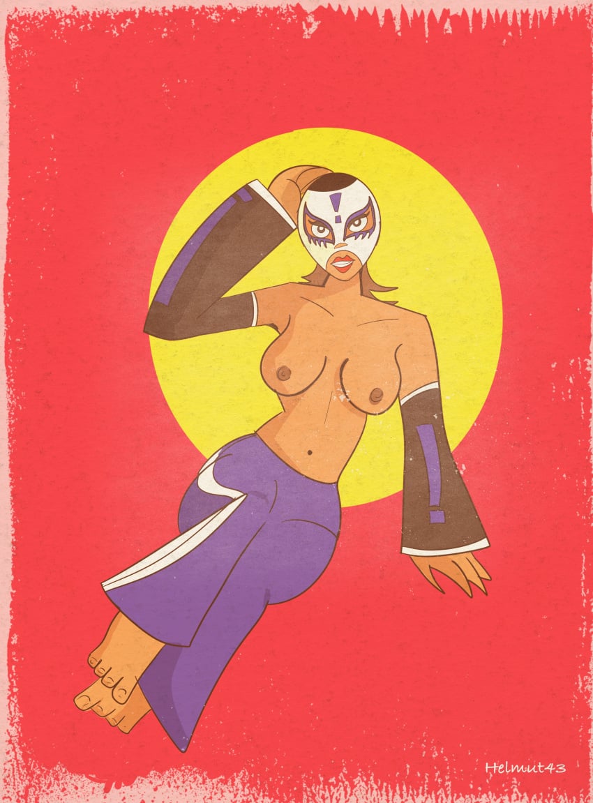 campeones_de_la_lucha_libre feet luchador_mask luchadora pin_up sorpresa