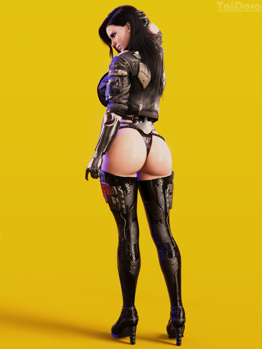 3d 3d_(artwork) 3dx ass back crossover cyberpunk_2077 pinup taidoro the_witcher_3:_wild_hunt yennefer