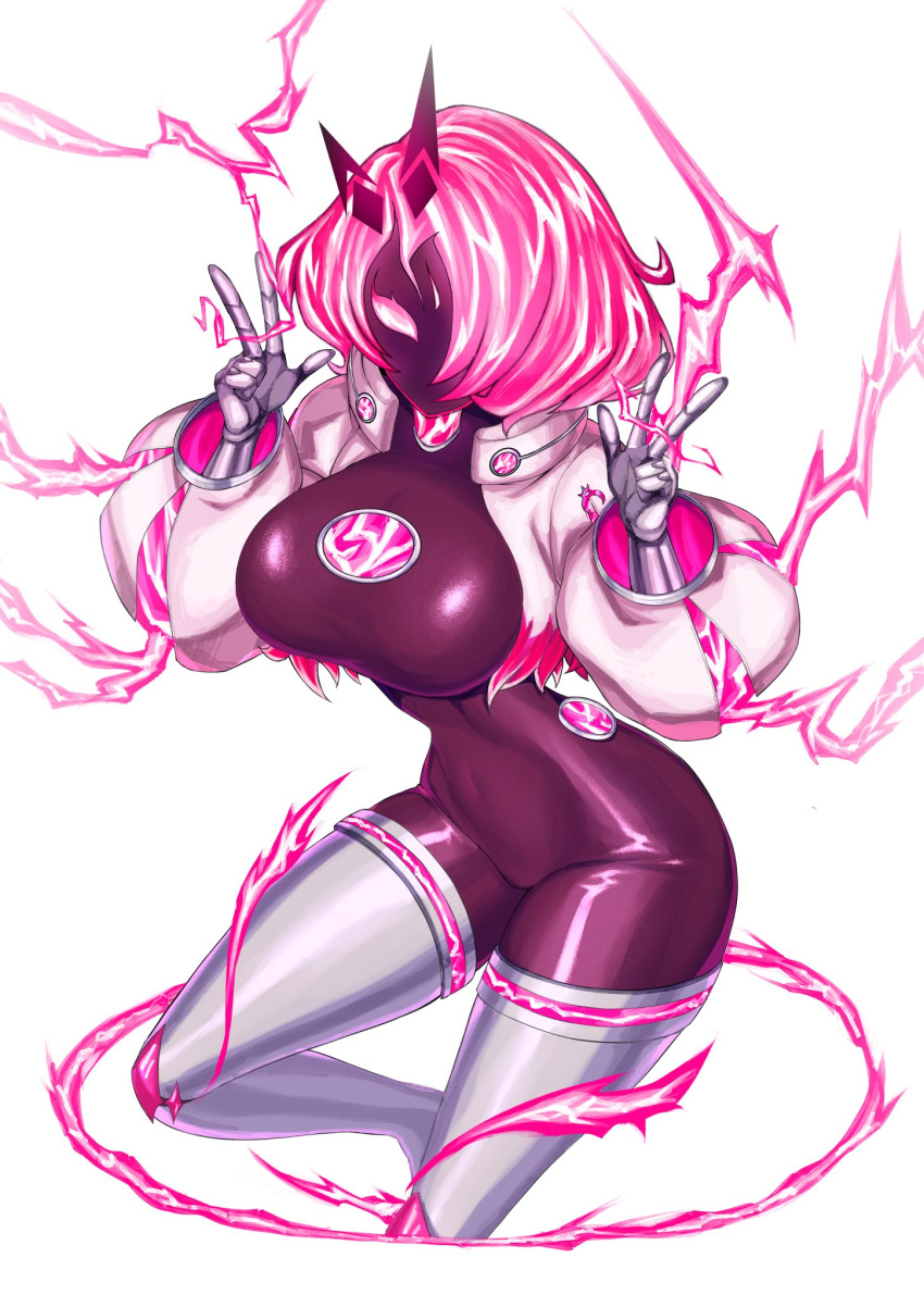 big_breasts breasts child_bearing_hips color colored curvy curvy_female curvy_figure enmoenmo glowing glowing_eyes glowing_hair hips no_mouth no_sex pink_hair red_hair solo solo_female spright_carrot thick_thighs thighs wide_hips yu-gi-oh!