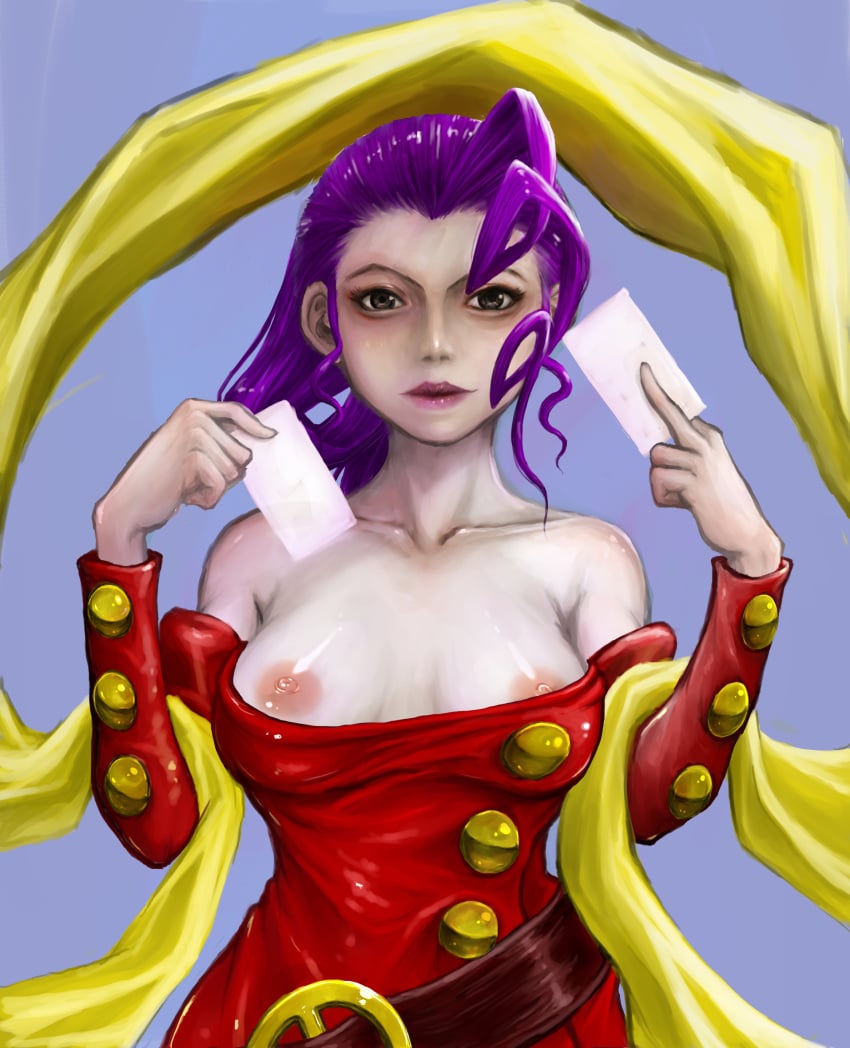 2d busty capcom female female_focus female_only hourglass_figure italian italian_female long_hair makeup mugitya purple_hair rose_(street_fighter) standing street_fighter street_fighter_alpha tagme wide_hips