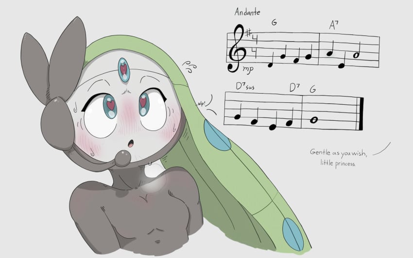 generation_5_pokemon humanoid male_human/female_pokemon meloetta nintendo not_furry offscreen_character offscreen_male pheroviran pokemon pokemon_(species) sweet_talk