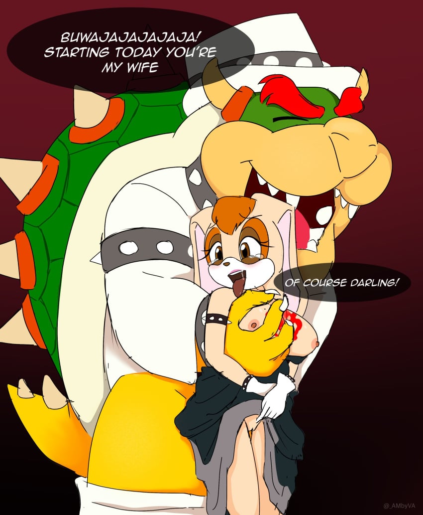 1boy 1boys 1girl 1girls 2025 2d ambyva anal anal_sex big_ass big_breasts big_penis bowser clothing crossover dialogue dilf exposed_breasts exposed_pussy female femsub furry furry_only grabbing grabbing_another's_breast grabbing_from_behind huge_ass huge_breasts huge_cock interspecies koopa lagomorph larger_male lovers male male/female maledom mario_(series) milf newlyweds open_mouth pussy rabbit sex shell size_difference smaller_female sonic_the_hedgehog_(series) spiked_shell straight straight_sex super_mario_bros. tail tears tongue tongue_out vanilla_the_rabbit wedding wedding_dress