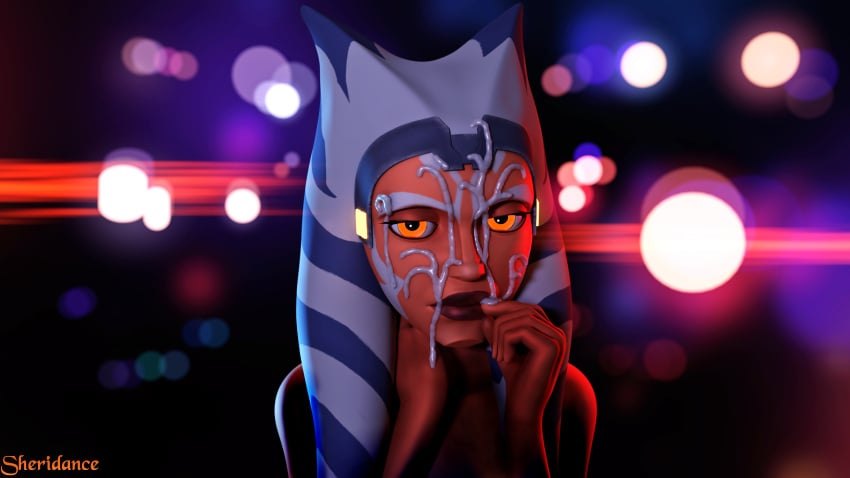 1girls 3d ahsoka_tano ahsoka_tano_(imperial) airress3d_(3d-modeller) clone_wars corruption cum_on_face facial female female_only hi_res highres self_upload sheridance star_wars the_clone_wars:_season_seven togruta