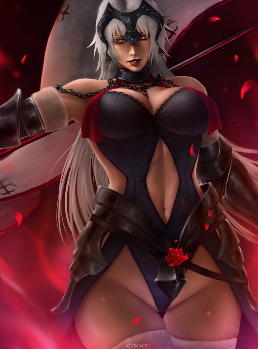 1girls big_breasts breasts dress fate/grand_order fate_(series) female female_only hair_over_one_eye jeanne_alter jeanne_d'arc_(fate) jeanne_d'arc_(fate)_(all) solo we1cometoparadiseart welcometoparadise wtparadise