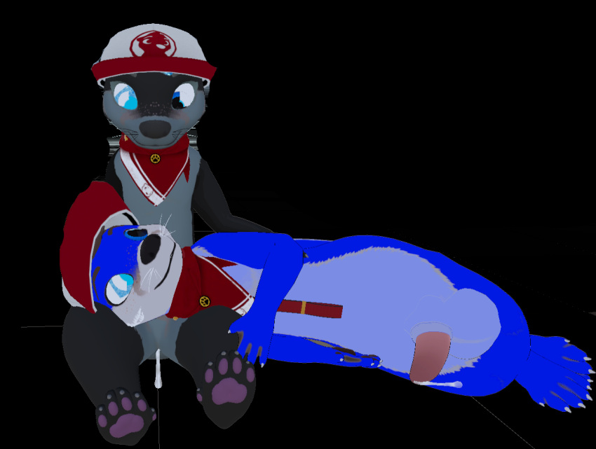 animal_genitalia anthro awtter duo female feral genitals ice male male/female sheath sky skyfrosttheawtter the