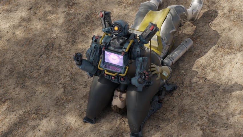 3d apex_legends ass blender caustic_(apex_legends) curvy deepthroat defeated domination facefuck facesitting femboy femboy_on_male gay gay_domination girly head_between_thighs leglock male/male male_only pathfinder_(apex_legends) pyro_enthusiast robot sitting_on_person submissive_male thick_thighs video_games wide_hips yaoi