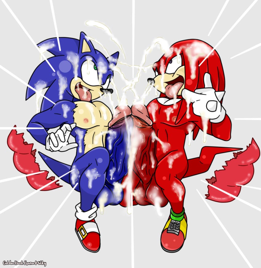 2boys frottage frozenmilky full_body gay knuckles_the_echidna male_focus male_only sex_toy sonic_(series) sonic_the_hedgehog sonic_the_hedgehog_(series) yaoi