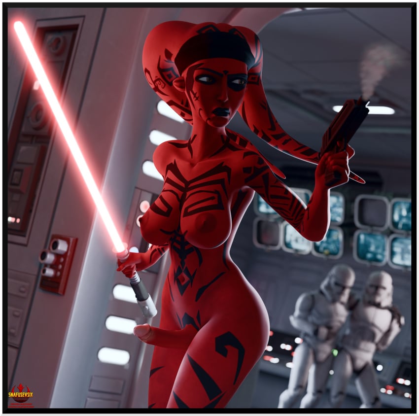 3d blender clone_wars darth_talon futanari male snafusevsix star_wars