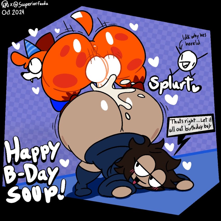 2024 2boys accurate_art_style anal anal_sex animal_ears anthro anthro_on_human anus artist_name asking_for_it ass ass_bigger_than_head ass_focus ass_up balls ballsack big_ass big_balls big_penis birthday birthday_sex black_background black_eyes black_nose blue_background blue_clothing blue_hoodie blue_socks blush blush_lines bottom_heavy bottomless brown_ears brown_fur brown_hair bubble_butt canid canine canis checkered_background climax clothing cum cum_explosion cum_in_ass cum_inside cute dark-skinned_male dark_skin dated english_text erect_penis erection excessive_cum fangs femboy feminine_male fox fox_ears fox_tail gay gift_art half-closed_eyes happy_birthday heart hearts_around_head hood_down hoodie huge_ass human large_ass long_sleeves looking_at_another looking_back looking_pleasured looking_up male male/male male_only male_penetrating male_penetrating_male mammal markings motion_lines multicolored_body multicolored_fur multicolored_tail multiple_boys narrowed_eyes no_underwear on_ass on_butt onomatopoeia open_mouth orange_body orange_fur orange_tail original partially_clothed party_hat pattern_background penetration penis penis_in_ass purple_background randompersonguy randopersonisstrange red_fox reverse_doggy_style sex sharp_teeth shiny_ass shiny_butt shiny_skin short_hair signature smile smiling socks sona_(randompersonguy) soups_(superiorfox) speech_bubble standing_on_ass standing_on_butt text thick_ass thick_thighs thighs tongue top-down_bottom-up topwear twitter_username veiny_penis white_fur white_tail white_tail_tip wide_hips x_anus yaoi