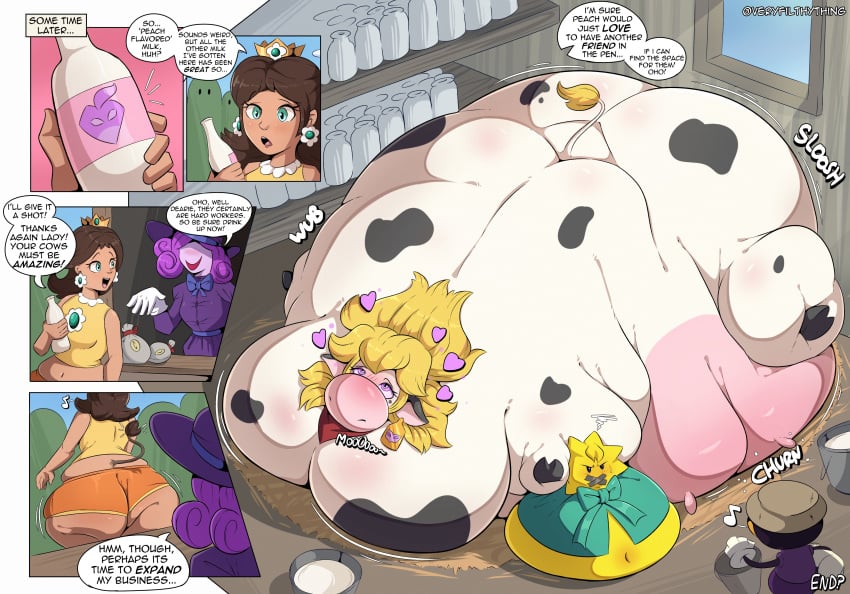 cow jpeg madame_grape obese post_transformation princess_daisy princess_peach princess_peach:_showtime! stella_(princess_peach:_showtime!) tagme veryfilthything