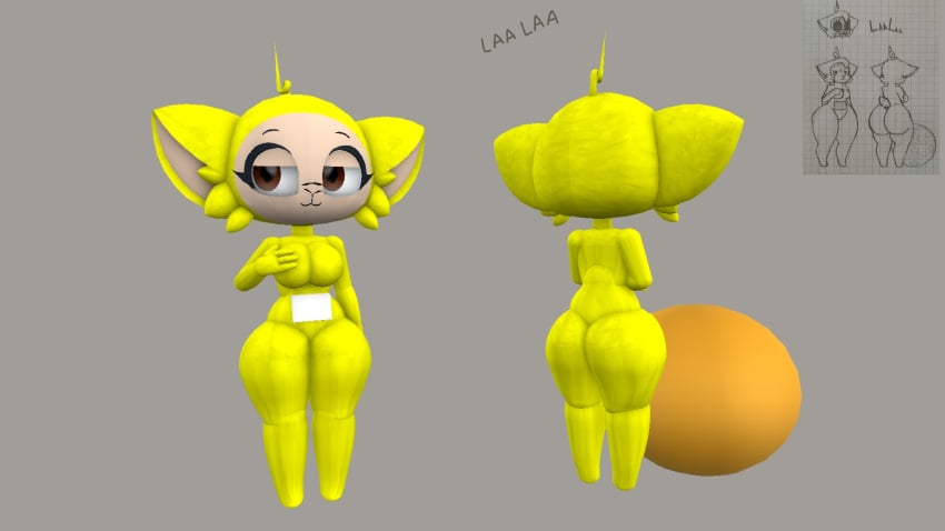 female_only laa-laa laa-laa(slendytubbies) laalaa_(teletubbies) slendytubbies slendytubbies_3 teletubbies