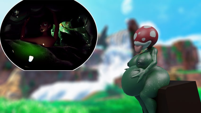 16:9 big_breasts blender_(artwork) bodily_fluids breasts digital_media_(artwork) elemental_creature female flora_fauna human humanoid male male/female mammal mario_(series) mario_bros nintendo piranha_plant plant stomach_acid stomach_bulge super_mario_bros. vore widescreen