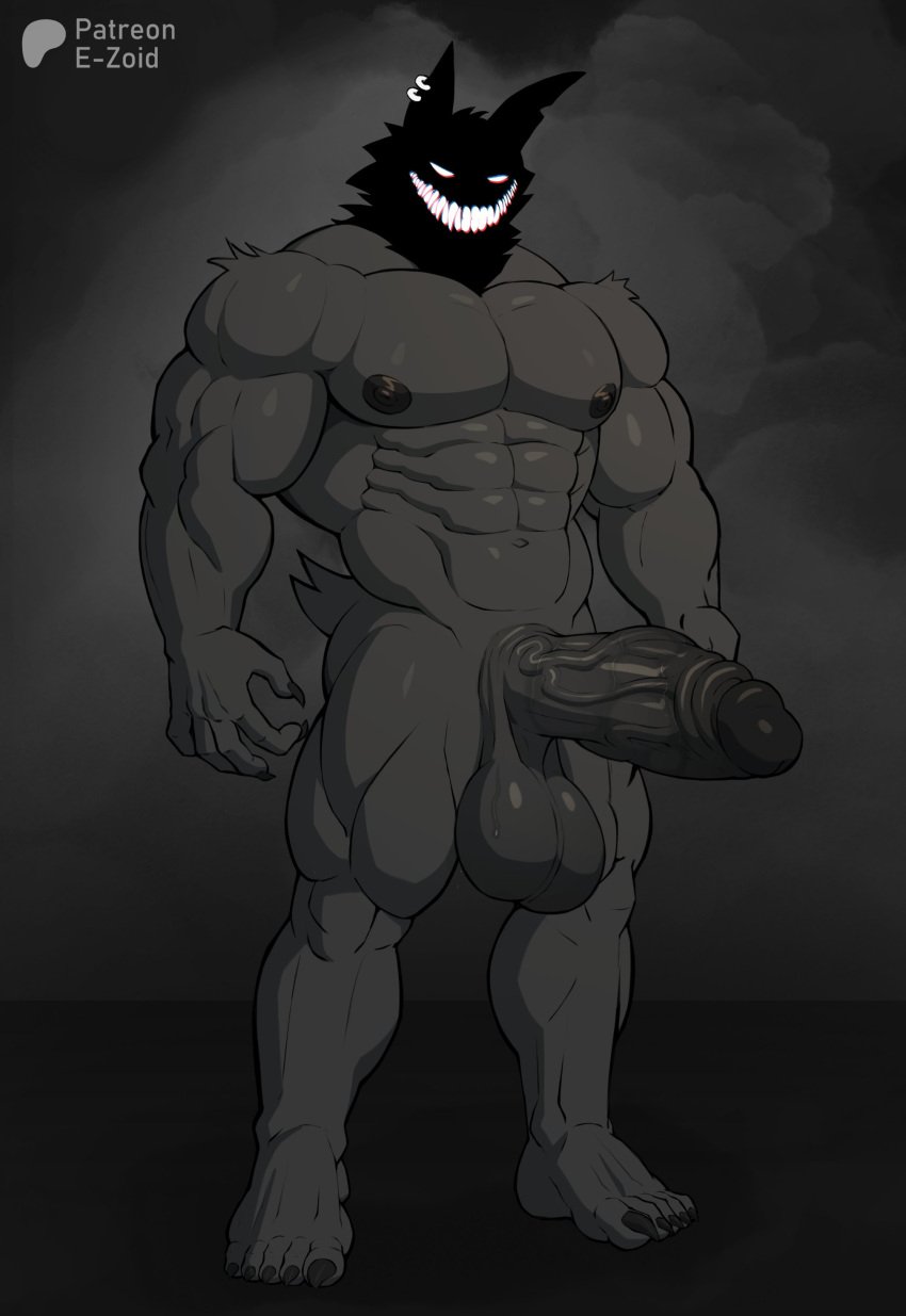 abs absurd_res anthro balls barazoku big_balls big_muscles big_penis e-zoid ear_piercing erection genitals glowing glowing_eyes glowing_teeth hi_res huge_balls huge_cock huge_muscles huge_thighs humanoid looking_at_viewer male manly monster muscular muscular_anthro muscular_arms muscular_legs muscular_male muscular_thighs nightmare_fuel nude penis piercing saggy_balls sharp_teeth smile solo teeth thick_arms thick_penis thick_thighs unknown_species vein veiny_penis