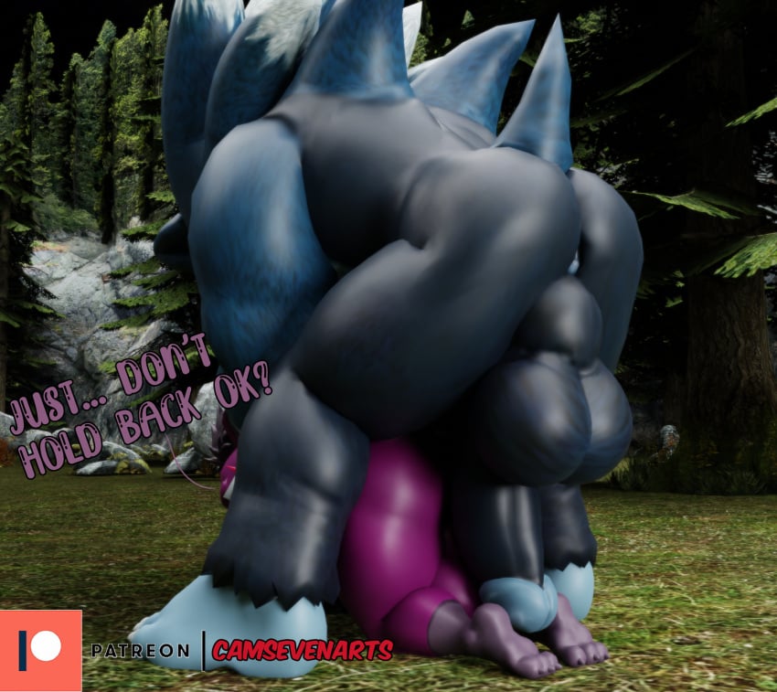 3d_(artwork) all_fours anthro anus ass backsack balls big_balls big_butt big_penis blue_body blue_fur camseven dark_gaia digital_media_(artwork) duo english_text erection eulipotyphlan fur genitals girly grey_hair hair hi_res male male/male male_only mammal muscular muscular_male outside penis perineum purple_body purple_fur sega size_difference sonic_(series) sonic_the_hedgehog sonic_the_hedgehog_(series) sonic_the_werehog sonic_unleashed teapot_(body_type) text thick_thighs unknown_species watermark were wereeulipotyphlan werehog wide_hips wings