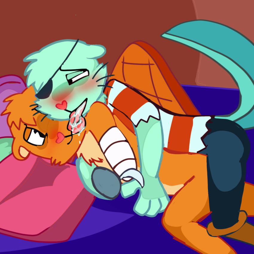 2boys anthro feral gay handy_(htf) happy_tree_friends russell_(htf)