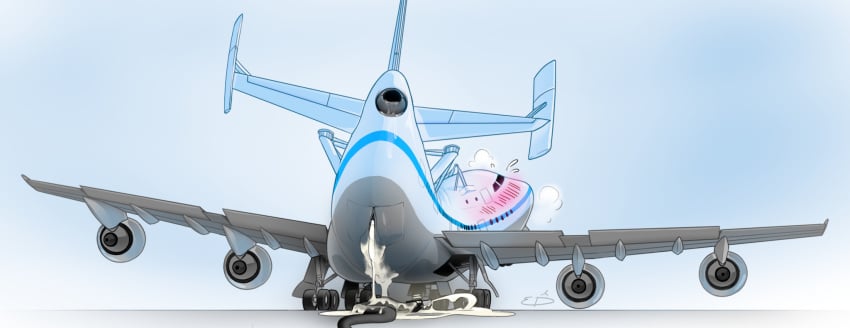 aircraft airliner airplane ass blush bodily_fluids boeing_747 cum cum_hose curvy_figure dire_aircraft dire_machine dire_vehicle engine epicurean_delights female feral genital_fluids genitals hi_res hose landing_gear leaking leaking_cum living_aircraft living_machine living_vehicle looking_at_viewer looking_back machine not_furry presenting presenting_hindquarters pussy solo tire vehicle voluptuous wings