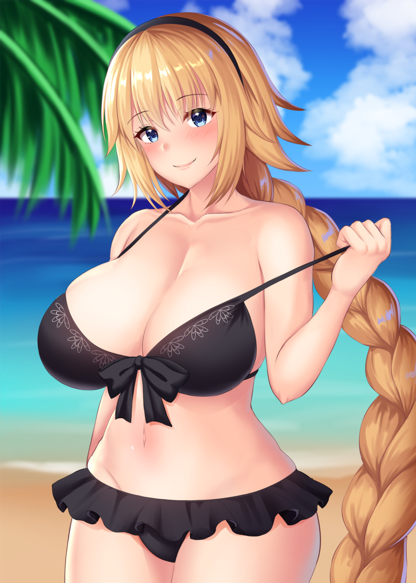 1girls big_breasts breasts fate/grand_order fate_(series) jeanne_d'arc_(fate) jeanne_d'arc_(fate)_(all) jeanne_d'arc_(swimsuit_archer) kisaragi_nana solo