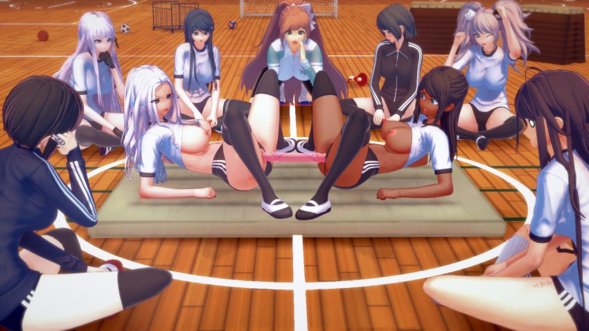 3d alternate_version_available asahina_aoi breasts celestia_ludenberg danganronpa danganronpa:_trigger_happy_havoc danganronpa_1 danganronpa_3 dildo exhibitionism female female_only fukawa_touko junko_enoshima kirigiri_kyouko koikatsu large_breasts leon_(artist) lesbian_competitive_intercourse lesbian_sex maizono_sayaka mukuro_ikusaba multiple_girls oogami_sakura public_sex sex sex_toy sports_uniform straight_hair tanned tanned_female tanned_skin thighhighs vaginal vaginal_insertion vaginal_penetration yukizome_chisa yuri