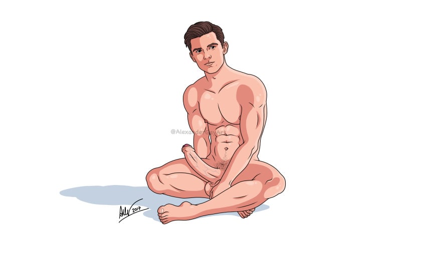 1male abs alexander_gay_art brown_hair male male_focus male_only real_person tom_holland