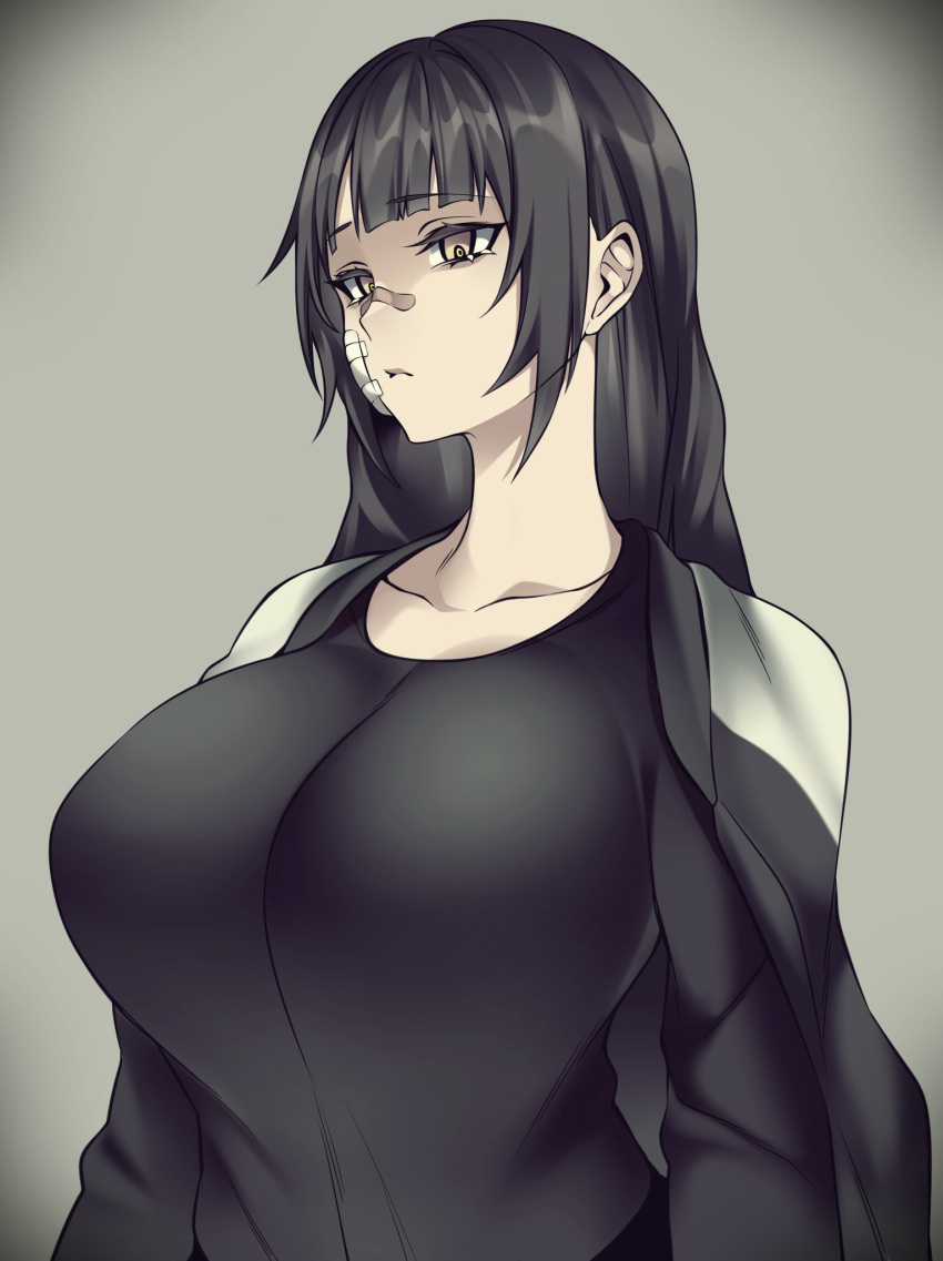 1girls bandage bandages big_breasts breast breast_bigger_than_head breasts camui_kamui_(hz_666v) cute dark_hair enormous_breasts fit fit_female hourglass_figure huge_breasts large_breasts light-skinned_female light_skin massive_breasts original pale-skinned_female round_breasts seductive seductive_eyes seductive_look slutty_outfit top_heavy voluptuous voluptuous_female