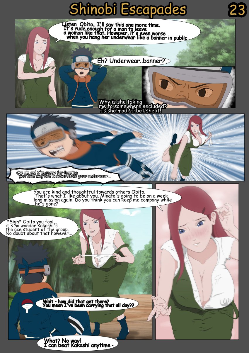 comic dialogue english_text erogakure naruto naruto_(series) naruto_shippuden page_23 story text uchiha_obito uzumaki_kushina