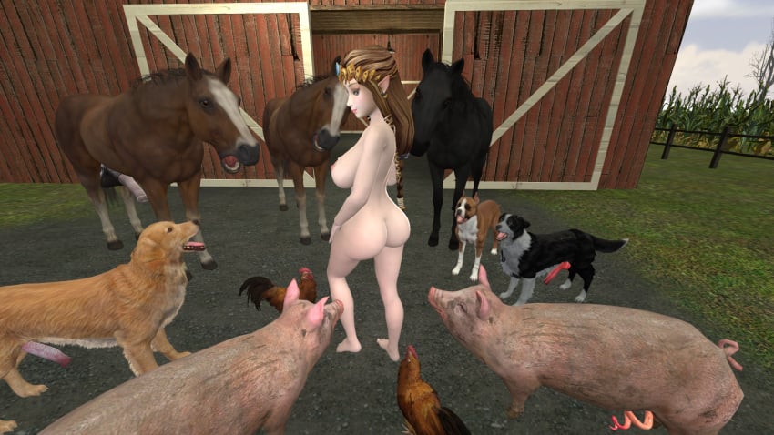 1girls animal_genitalia animal_penis ass breasts canine canine_penis caption female horse horse_penis horsecock huge_ass huge_breasts interspecies large_ass large_breasts male_chicken nipples nude nude_female pig princess_zelda seductive seductive_eyes seductive_look seductive_pose seductive_smile side_view sideboob source_filmmaker the_legend_of_zelda the_legend_of_zelda:_twilight_princess twilight_princess zelda_(twilight_princess) zoophilia