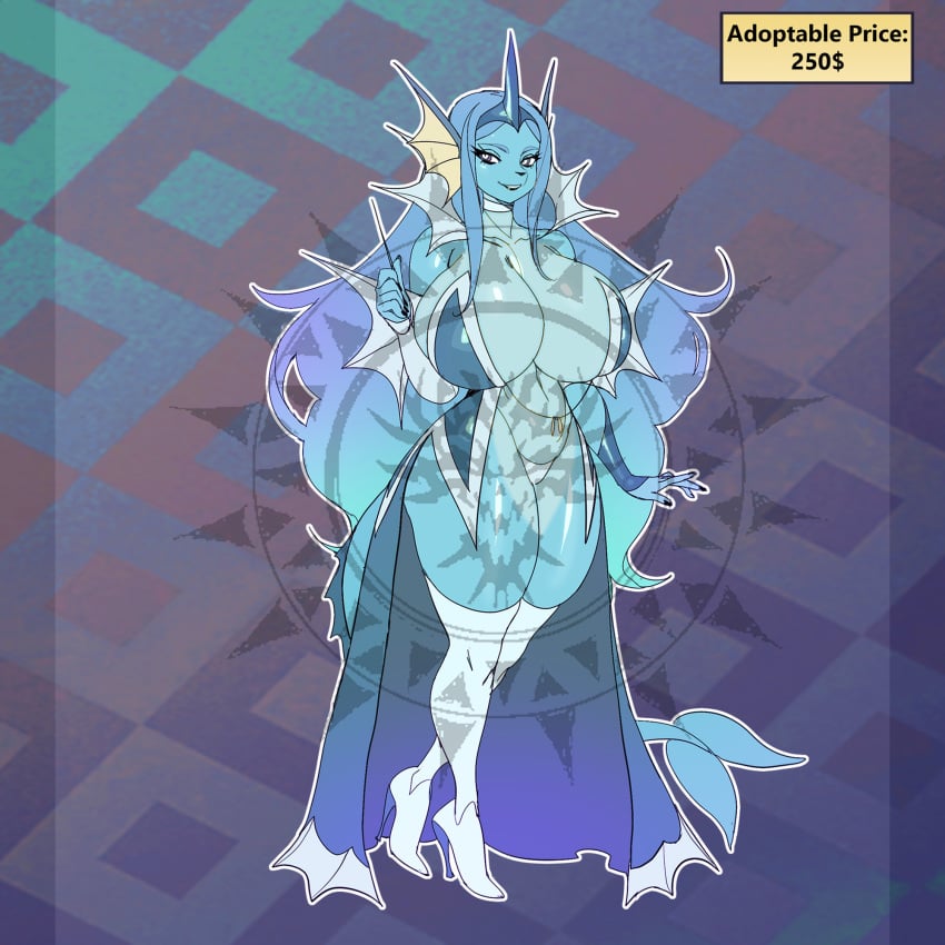 adoptable big_breasts female_only maniacpaint pokémon_(species) pokemon pokemon_(species) solo vaporeon