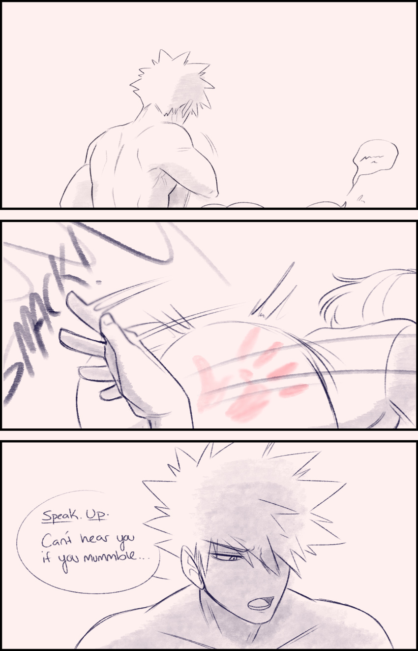 1boy 1boy1girl 1girls female femsub handprint katsuki_bakugou male maledom my_hero_academia ochako_uraraka red_markings slap slap_mark slapping slapping_ass slapping_butt smack smacking_ass spank_marks spanked_butt spanking spiky_hair tagme