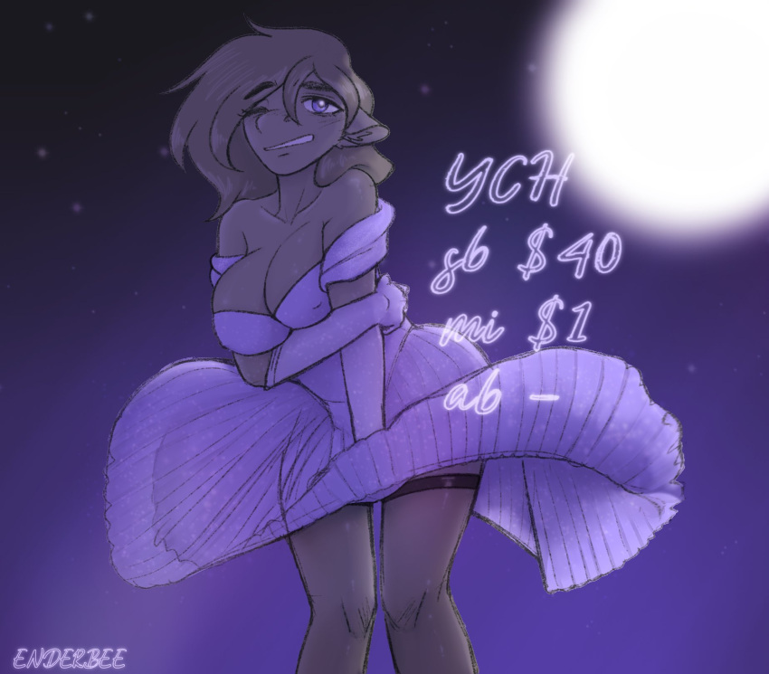 clothed clothing enderbee my_little_pony night outside skirt skirt_lift tagme thighhighs ych