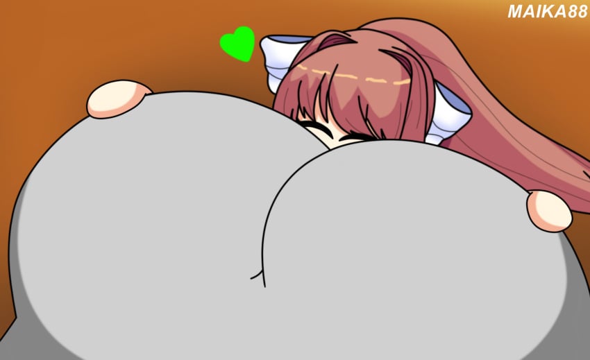 1girls 1other ambiguous_gender anon ass ass_grab ass_smothering big_ass butt dat_ass doki_doki_literature_club enjoying enjoyment facesitting female grope groping_ass groping_butt hands_on_ass hands_on_butt heart heavenly_ass huge_ass huge_butt hyper hyper_ass hyper_butt love maika88 monika_(doki_doki_literature_club) pov pov_facesitting thick thick_ass