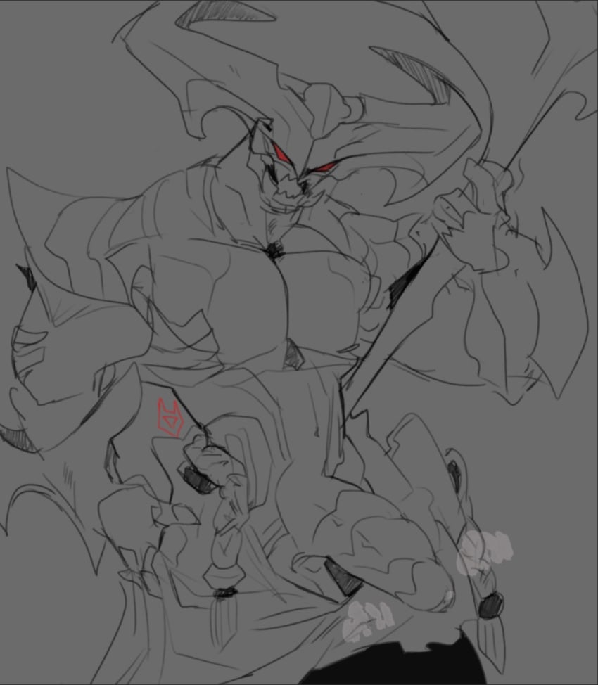 erection horns league_of_legends matsuraoni precum red_eyes rhaast_(league_of_legends) tusks unbuckled_belt