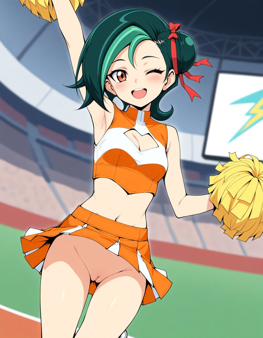 ai_generated ass cheering cheerleader kotori_mizuki pussy screen small_breasts stadium tori_meadows yu-gi-oh!_zexal