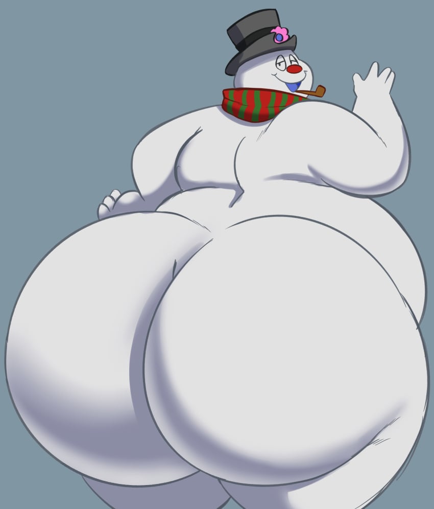 2025 ass big_ass big_butt bubble_ass bubble_butt butt christmas dumptruck_ass dumptruck_butt frosty_the_snowman frosty_the_snowman_(character) high_resolution highres holidays looking_at_viewer looking_back male_only megacoolbear_(artist) pipe plump plump_ass plump_butt plump_thighs scarf smiling smiling_at_viewer snow snowman thick thick_butt thick_thighs top_hat wide_ass wide_hips wide_thighs