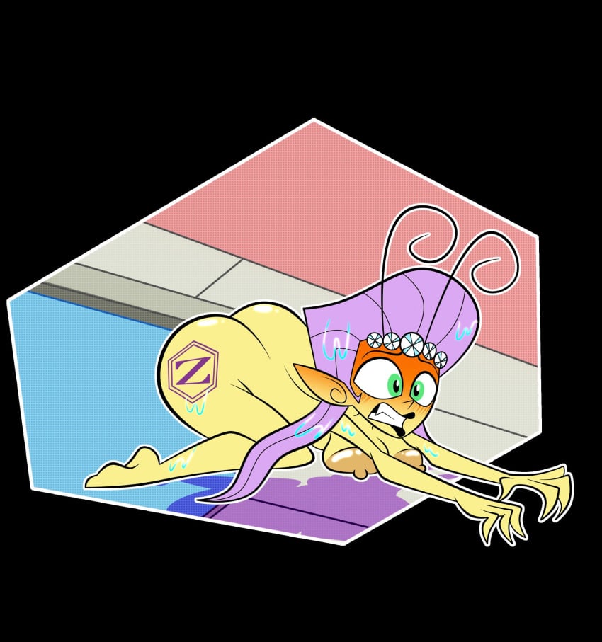 ass breasts green_eyes naked nickelodeon nicktoons nipples nude pink_hair princess_mandie tagme the_fairly_oddparents yellow_skin zarnacius