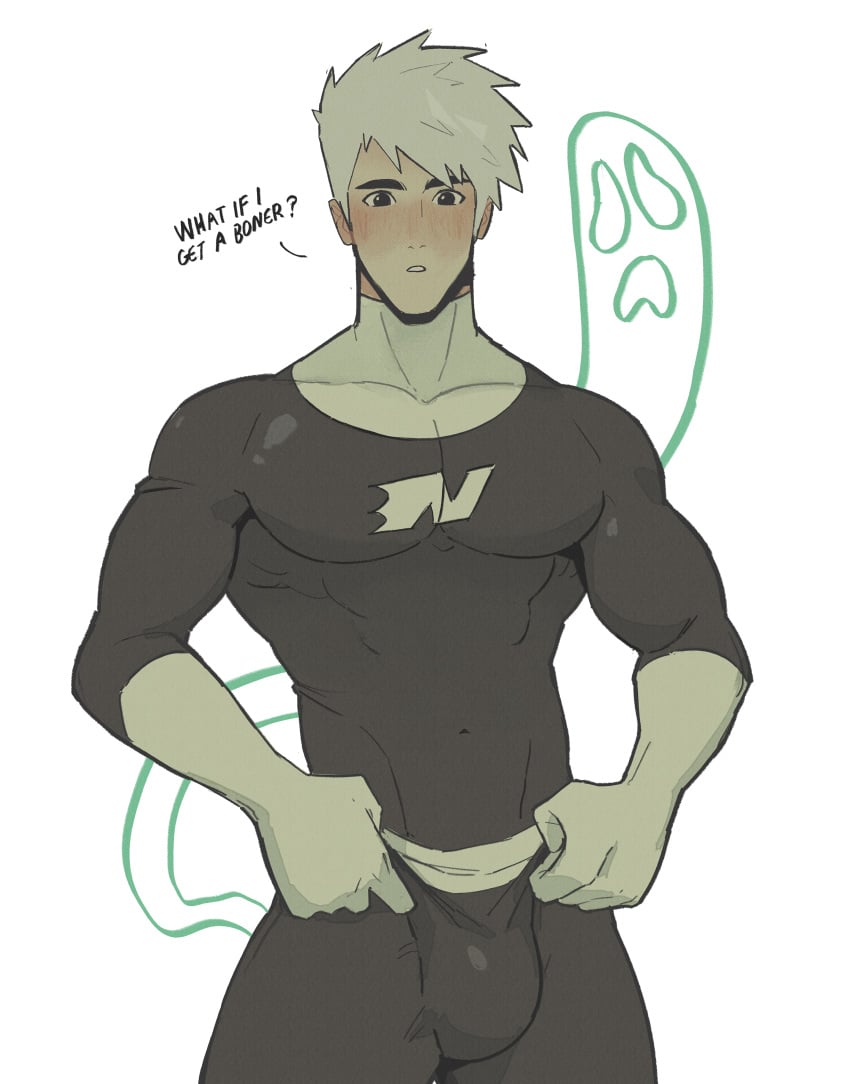 bara big_bulge bulge clothing costume danny_fenton danny_phantom halloween halloween_costume holidays male male_only manly muscular_male tight_clothing toumaart