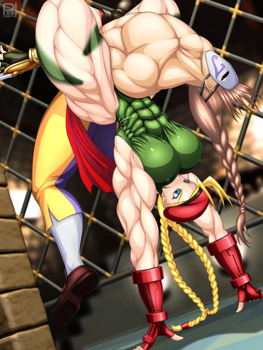 1boy 1girls abs amazon arm_support armpits armwear ass_visible_through_thighs athletic_female beret between_legs between_thighs big_muscles blonde_hair bodybuilder bodyscissor boots breasts_bigger_than_head buff busty cammy_white capcom claws cleavage crossed_legs crush crushing curves curvy_body curvy_hips cute cute_face death_by_snoo_snoo defeated dominant dominant_female dominated domination dominatrix duo_focus erect_nipples_under_clothes excited extreme_muscles female_kill_male femdom fight hanging_breasts leotard lifting lifting_person looking_at_another mask muscle muscle_tone muscular_arms muscular_ass muscular_back muscular_female muscular_legs muscular_male muscular_shoulders muscular_thighs ren_(tainca2000) rentb reverse_ryona scar scissorhold scissoring scissors seductive_eyes seductive_look seductive_pose sideboob six_pack squeezing street_fighter street_fighter_v thick_ass thick_hips thick_legs thick_thighs thunder_thighs toned_female twintails upside-down vega_(street_fighter) voluptuous wide_hips wide_thighs wrestling wrestling_ring wrestlingryona