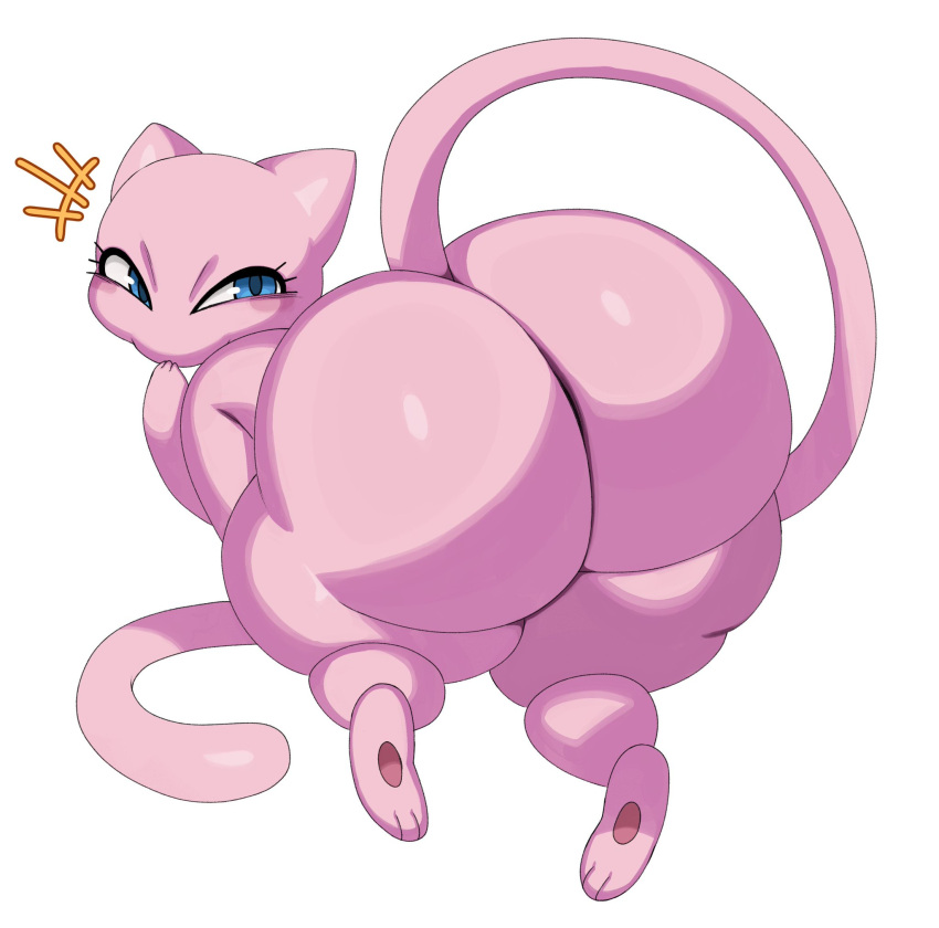 ambiguous_gender ambiguous_species anthro anthrofied ass big_ass eyelashe game_freak huge_ass looking_back mew nintendo pink_skin pokémon_(species) pokemon pokemon_(species) sssonic2 tagme tail thick_thighs thighs