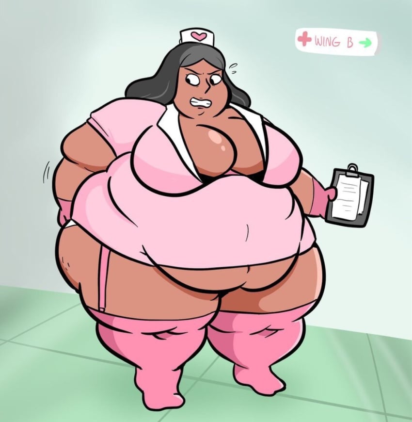 1girls ass bbw belly big_ass big_belly big_breasts breasts cellulite cleavage dark-skinned_female dark_skin fat fat_ass female garter_straps indian indian_female lewdsona mature_female milf mother nurse nurse_uniform obese priyanka_maheswaran steven_universe thick_thighs thighs thunder_thighs wide_hips