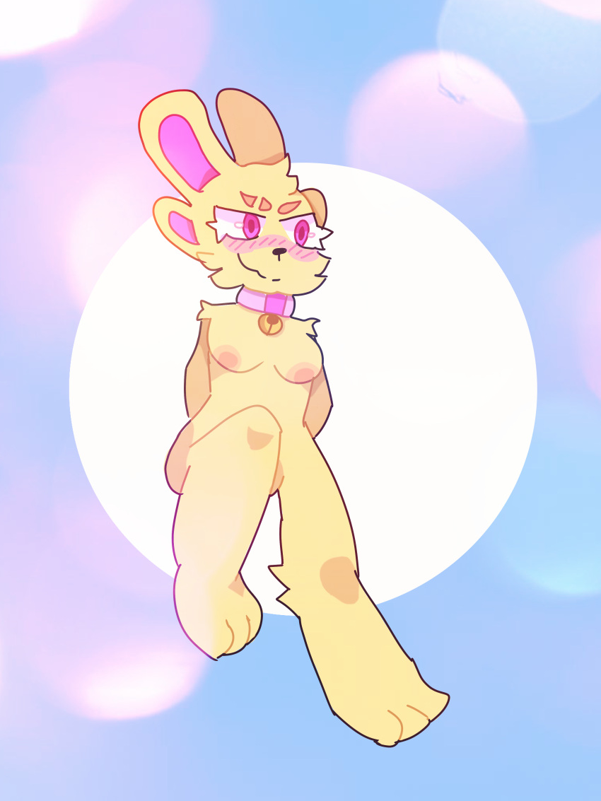 animal anthro breasts bunalotl bunny bunny_ears female furry no_bra speedpaint speedpainting stripper young