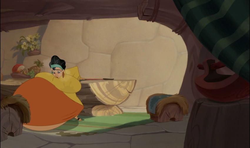 1girls belly big_belly canon_pregnancy chicha_(disney) dark-skinned_female dark_skin disney edit huge_belly hyper_pregnancy lactating_through_clothing lactation latina morphtothetop peruvian_female pregnant screenshot_edit the_emperor's_new_groove what