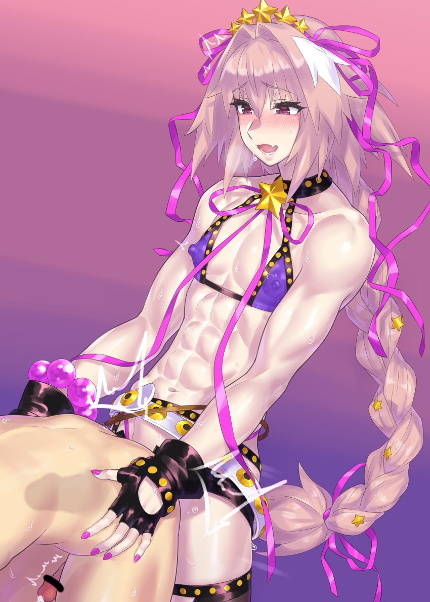 abs anal astolfo_(fate) censored cute_male fate_(series) femboy femboy_on_male hung_trap josou_seme male male/male male_only mizuumi_(bb) muscular_femboy muscular_male tagme trap trap_is_bigger twink yaoi