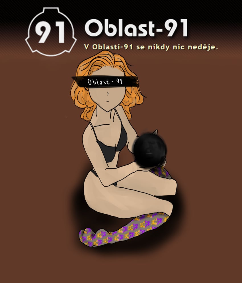 bra censored_eyes oblast-91 panties red_hair scp scp-023-cs scp_foundation short_hair simple_background stockings underwear žoži